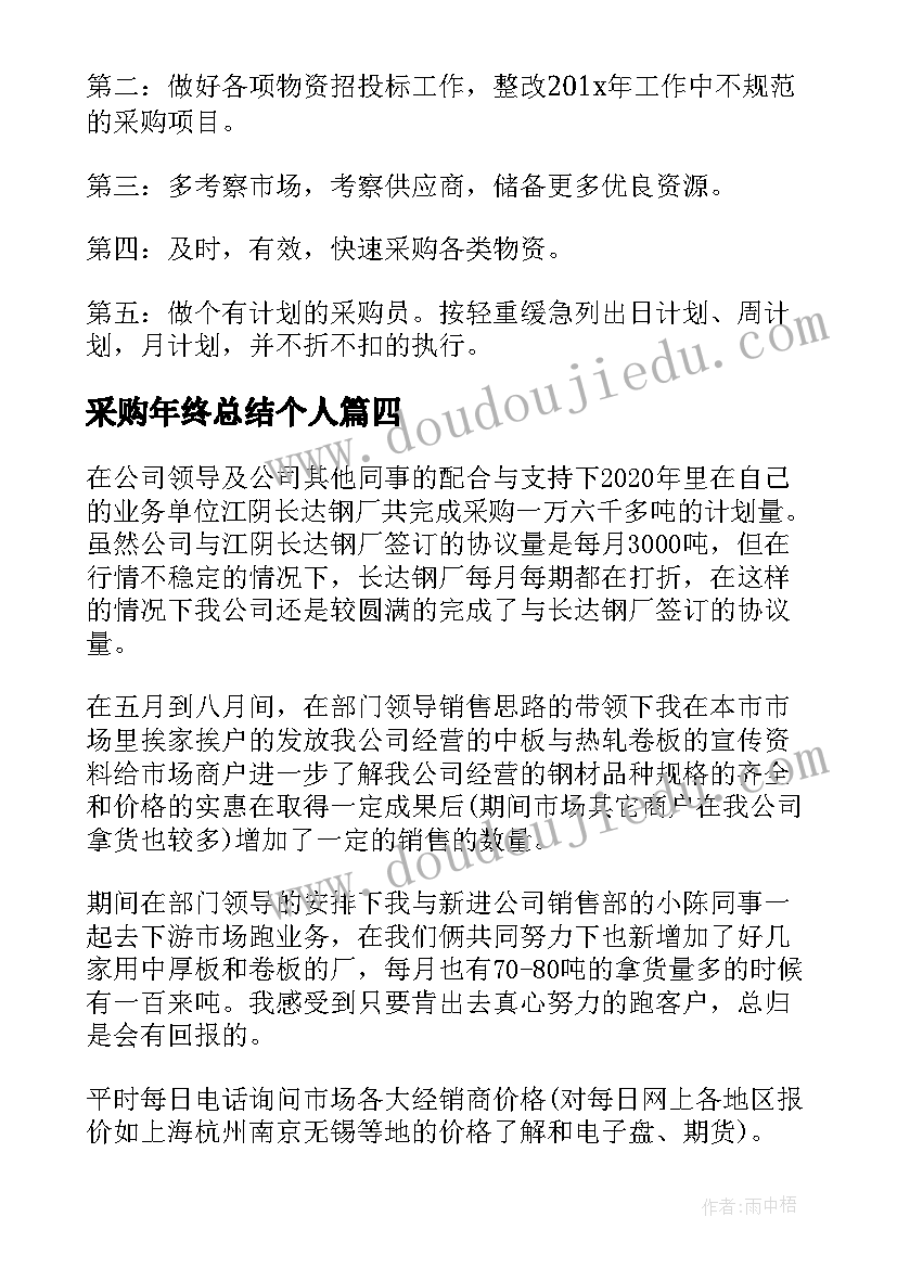 2023年采购年终总结个人(优质8篇)