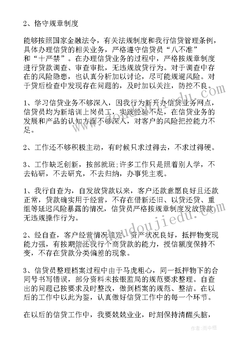 信贷自查整改报告(通用5篇)