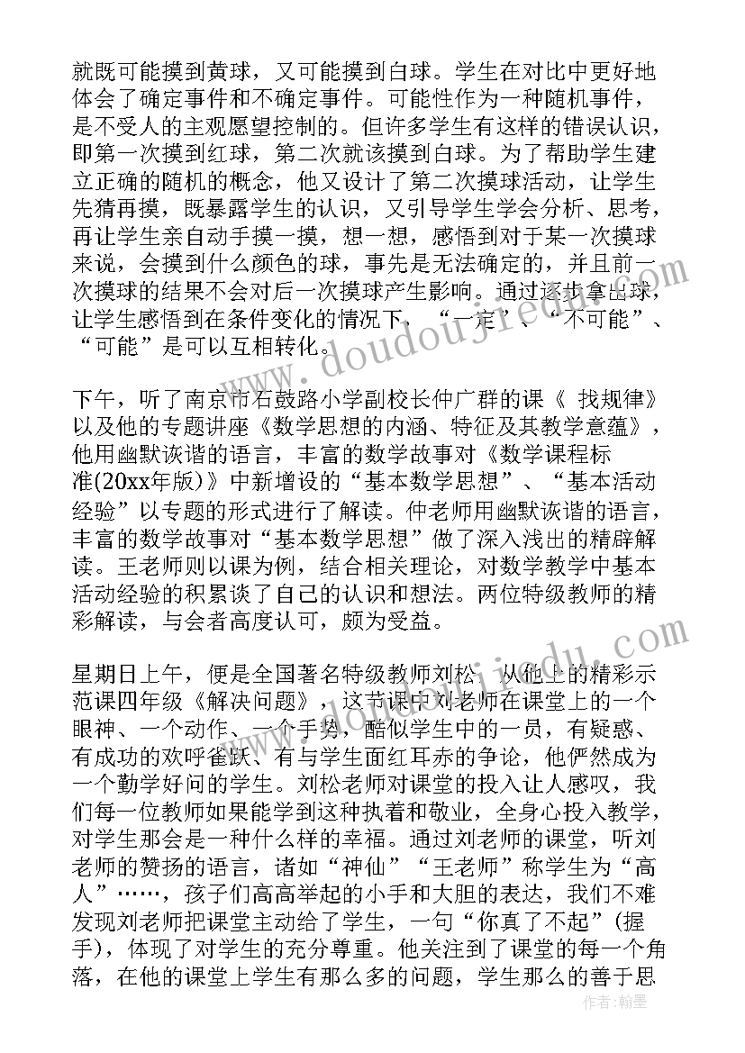 2023年听小学数学名师优课后心得体会(通用5篇)