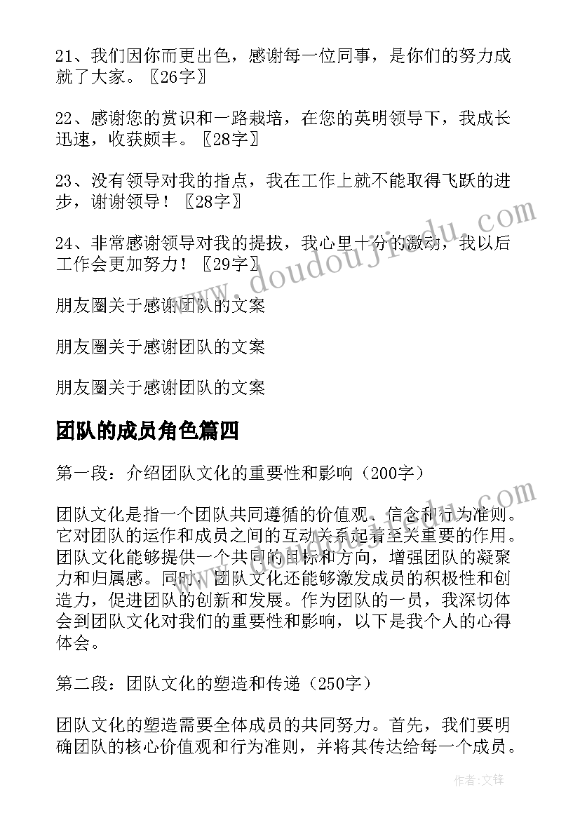 2023年团队的成员角色 团队成员状态报告(大全7篇)