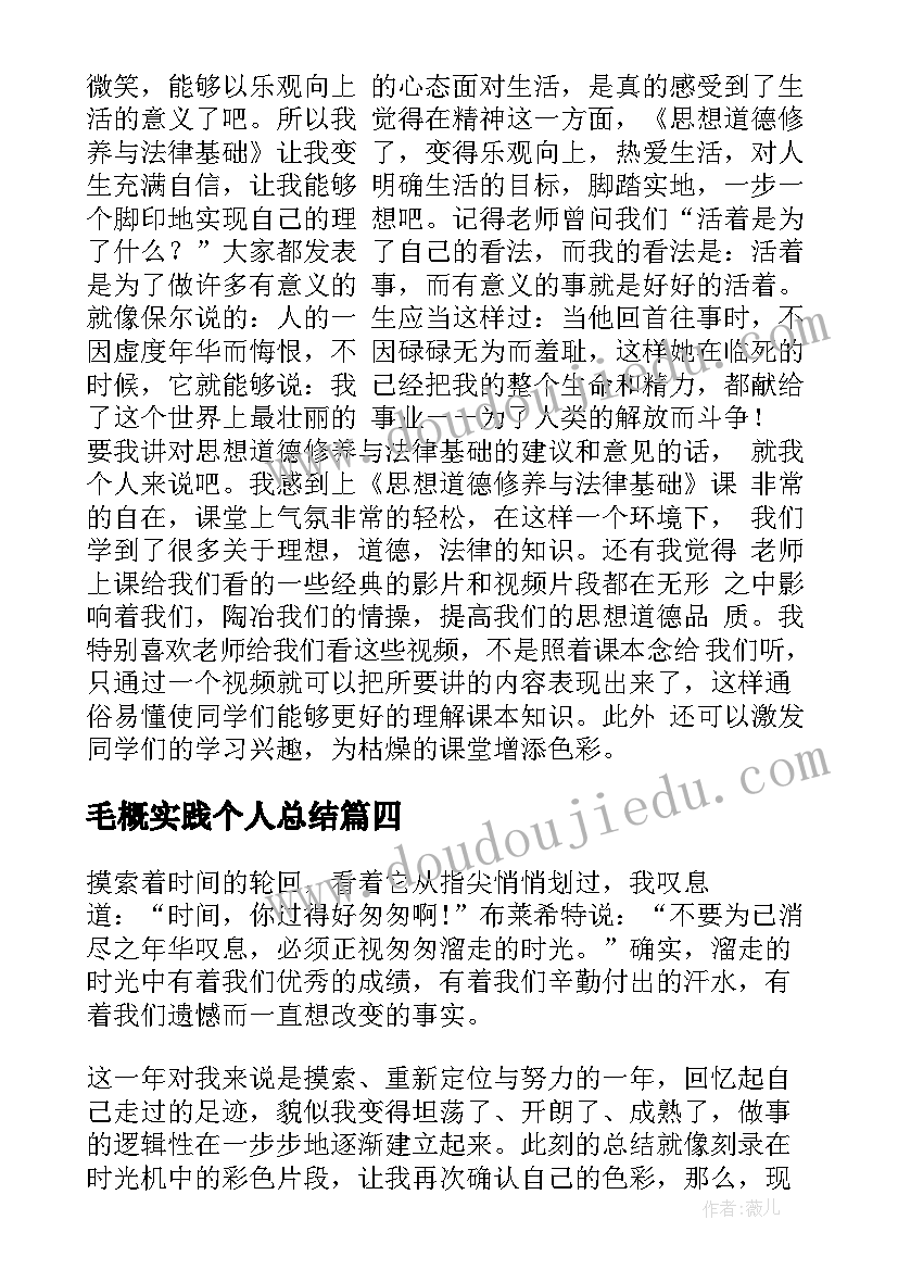 2023年毛概实践个人总结(精选5篇)