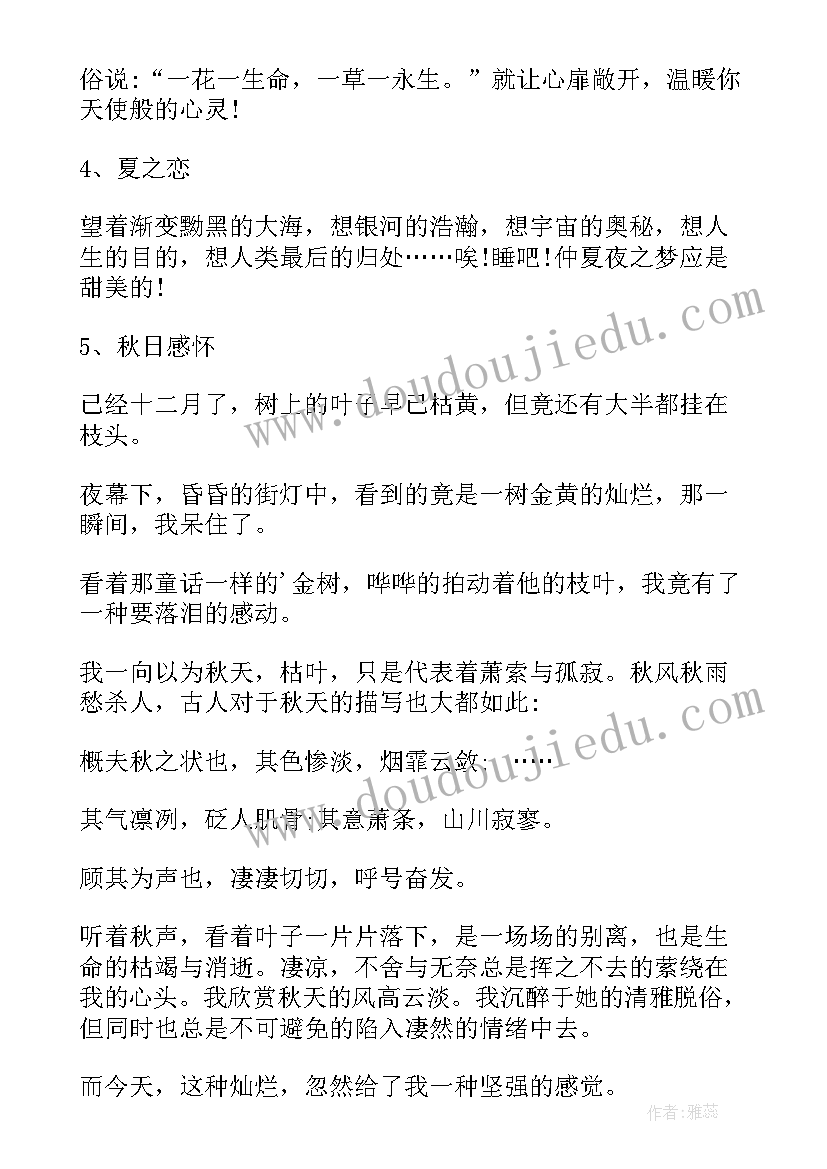 最新散文集经典散文摘抄(模板5篇)