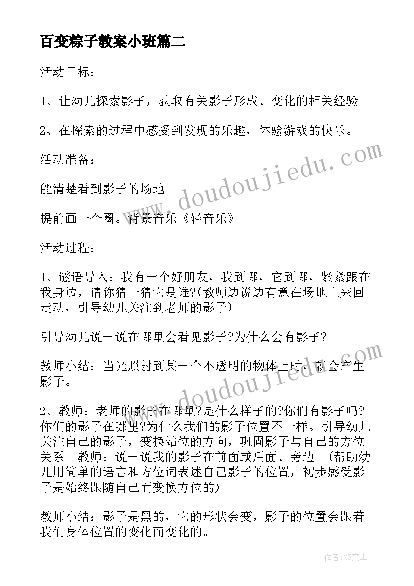 2023年百变粽子教案小班 幼儿园大班科学教案多变的世界含反思(通用5篇)