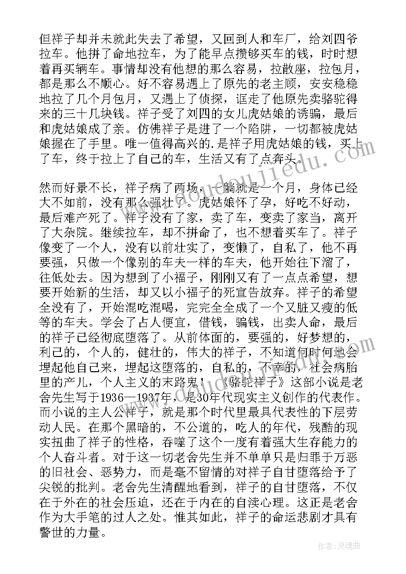 2023年骆驼祥子读书笔记高中生 骆驼祥子读书笔记(通用8篇)