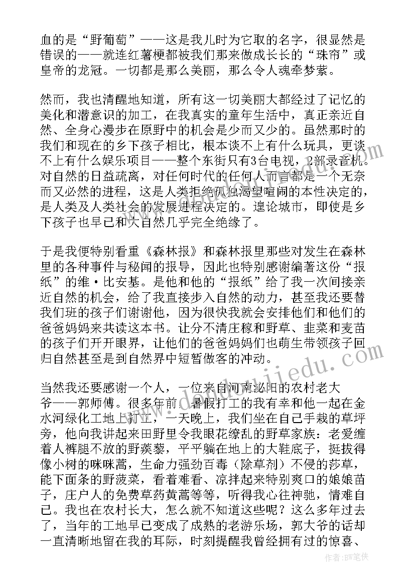 雪国森林读后感 森林报读后感(优质7篇)