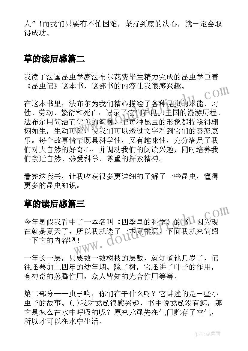 最新草的读后感 读完西游记的读后感(精选8篇)