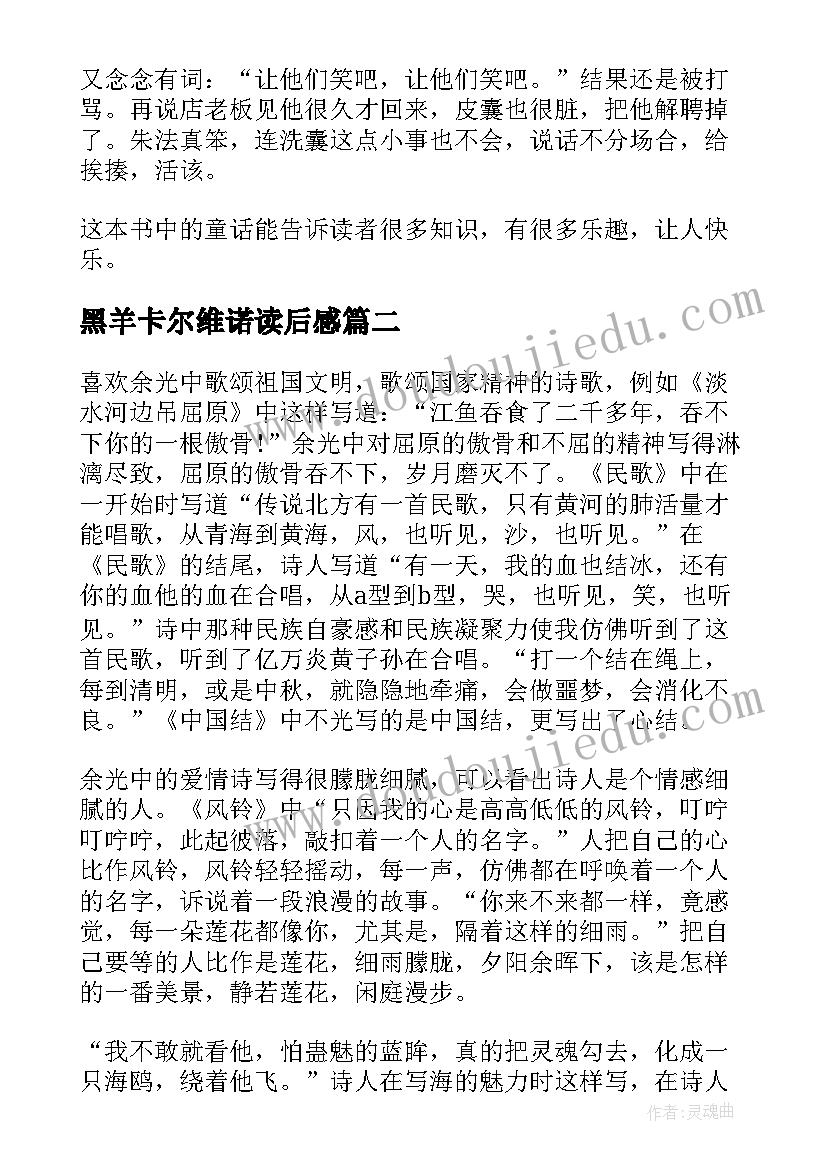 黑羊卡尔维诺读后感(实用5篇)