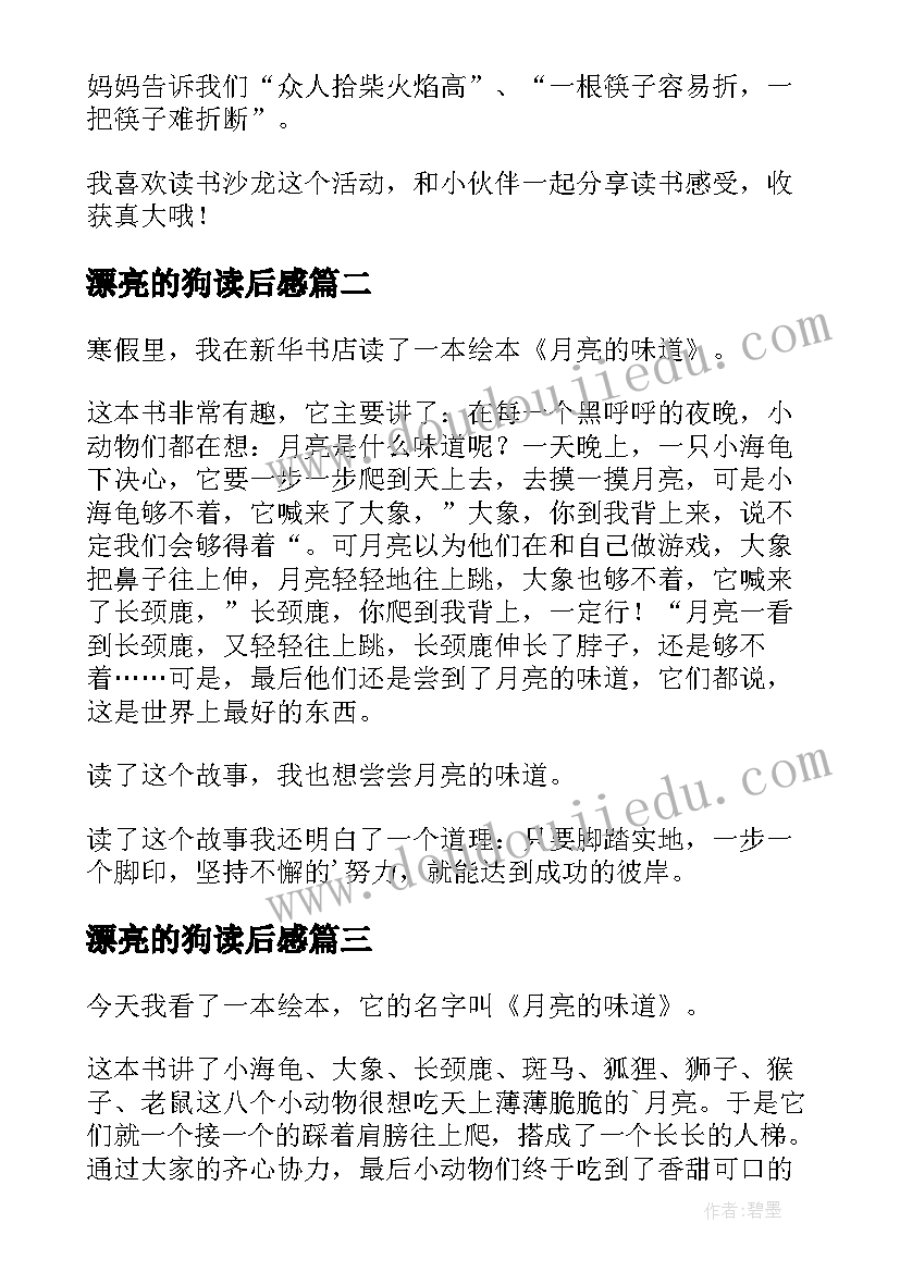 2023年漂亮的狗读后感(大全7篇)