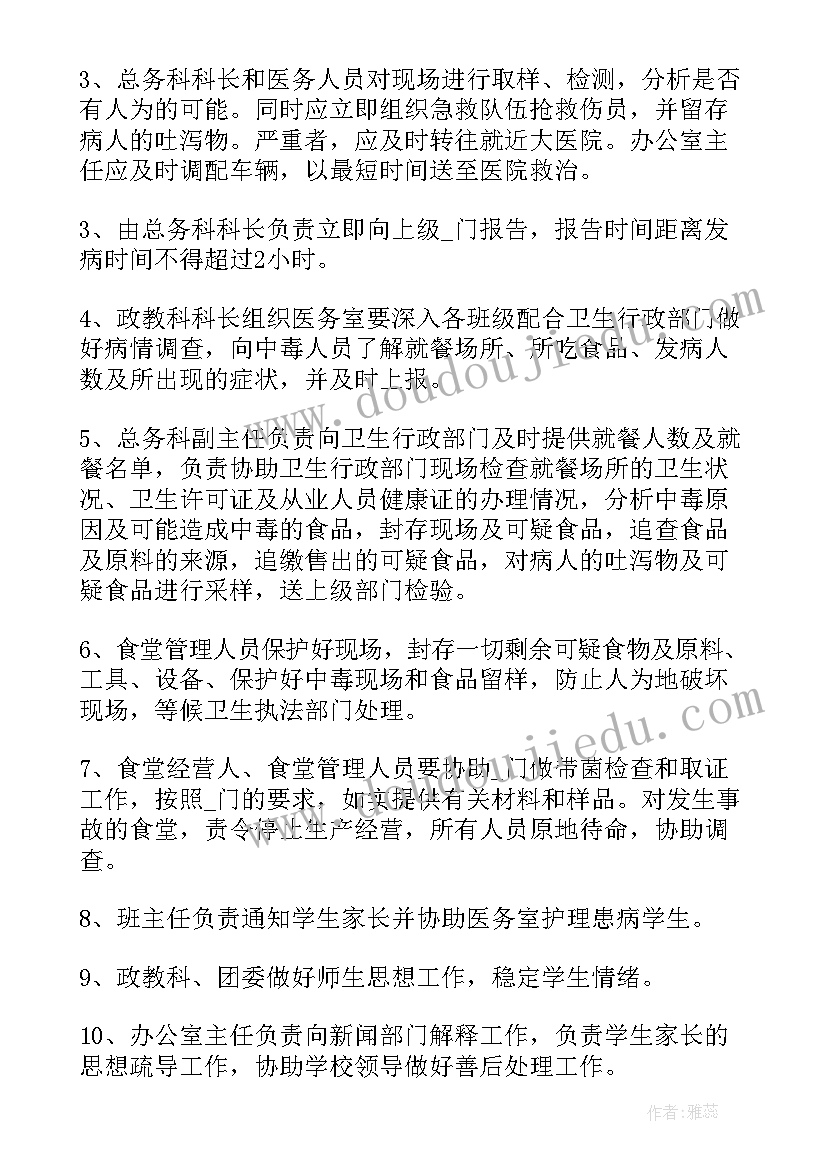 2023年医院食物中毒应急演练方案(大全5篇)