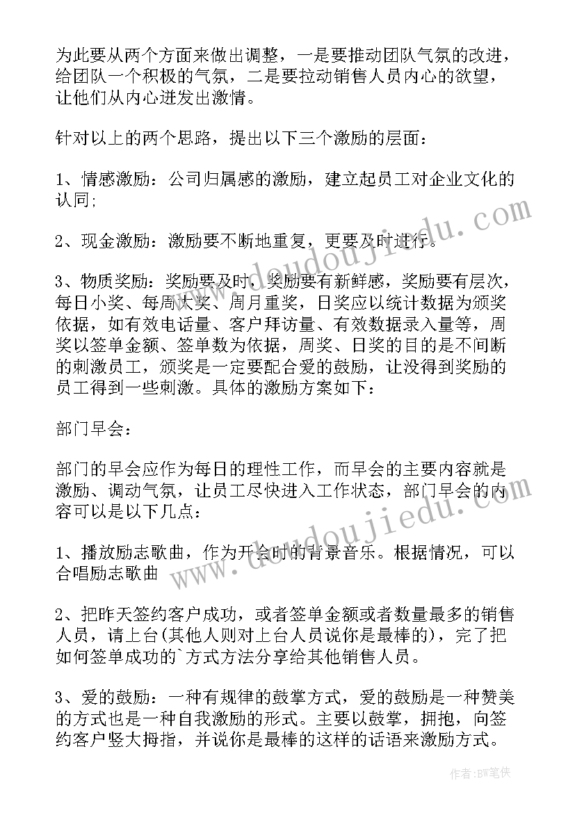 销售团队激励方案实例(通用5篇)