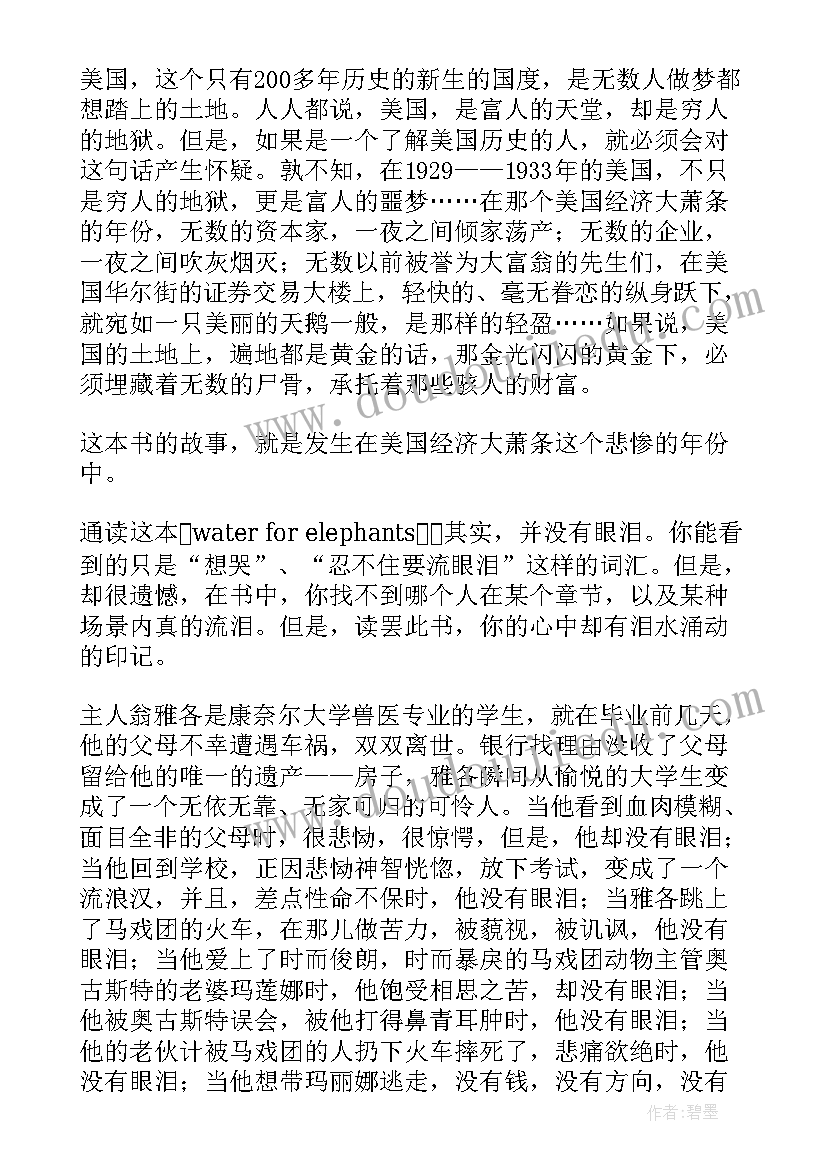 骑大象的小偷这本书的读后感 大象的眼泪读后感(通用9篇)