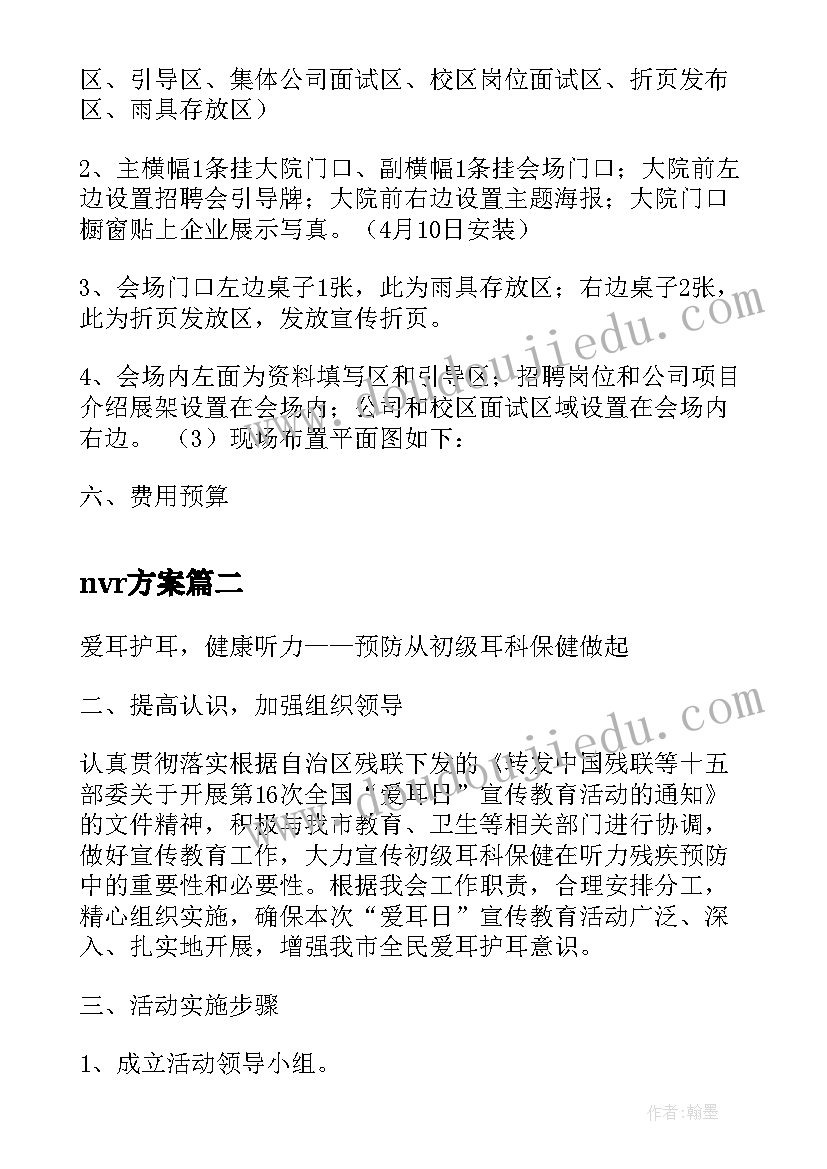 最新nvr方案(优质5篇)