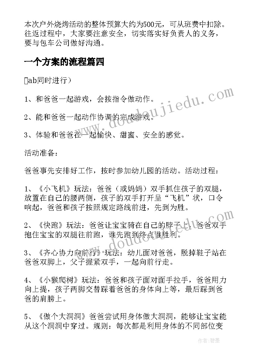 一个方案的流程(优秀10篇)