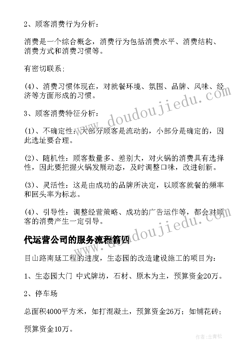 代运营公司的服务流程 投资公司运营方案(大全8篇)