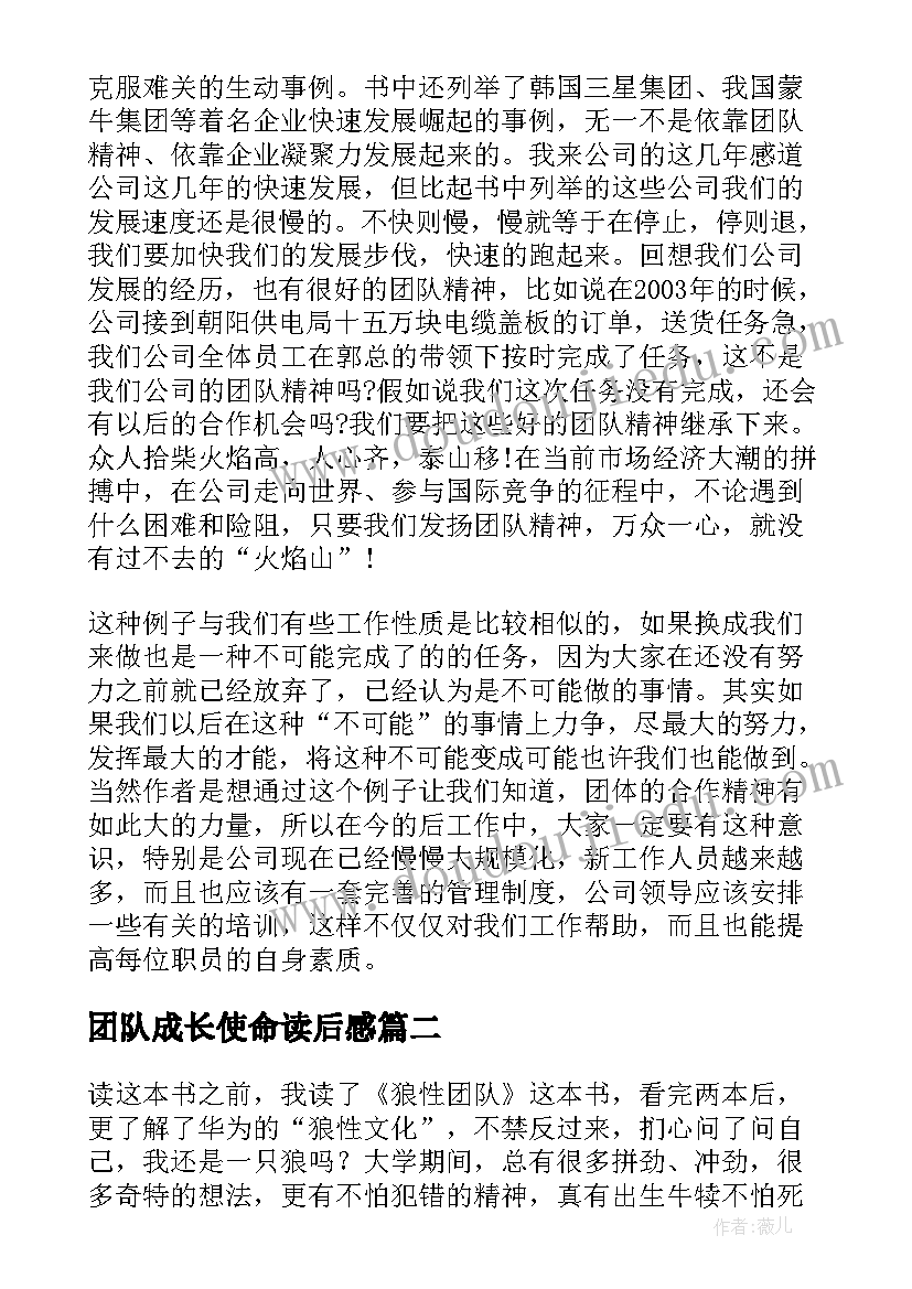 2023年团队成长使命读后感 顶尖团队读后感(优质9篇)