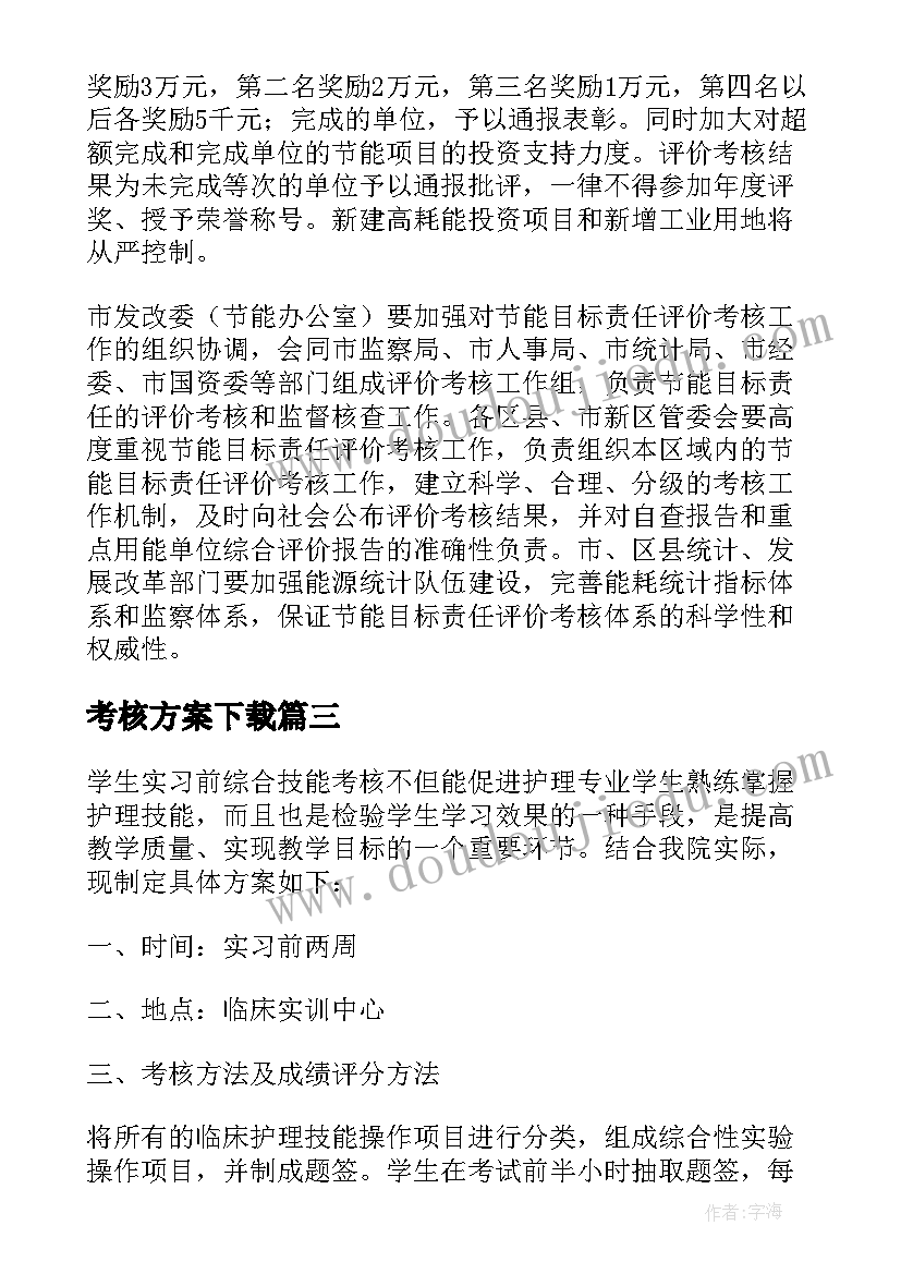 考核方案下载 教学考核方案心得体会(通用6篇)