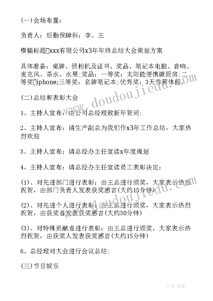 年终总结会议 终总结大会方案(优质5篇)