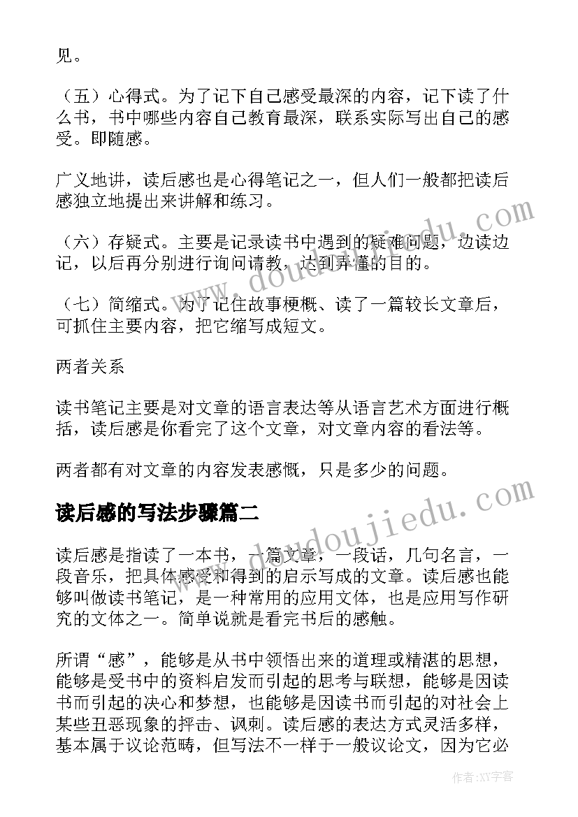 最新读后感的写法步骤(实用5篇)