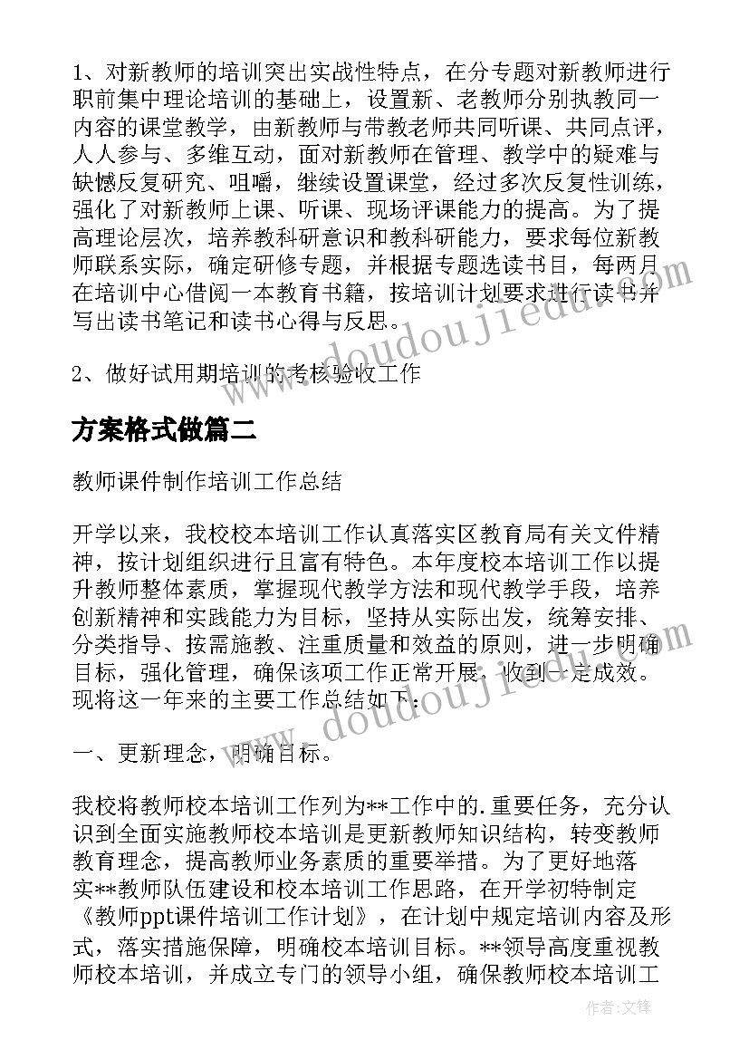 2023年方案格式做 强排方案设计培训课件(汇总9篇)