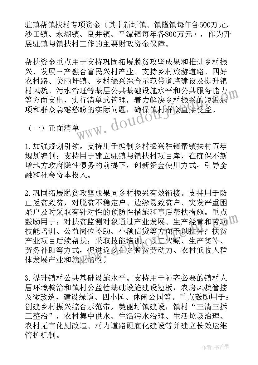 资金支持计划 村帮扶资金使用方案(大全7篇)