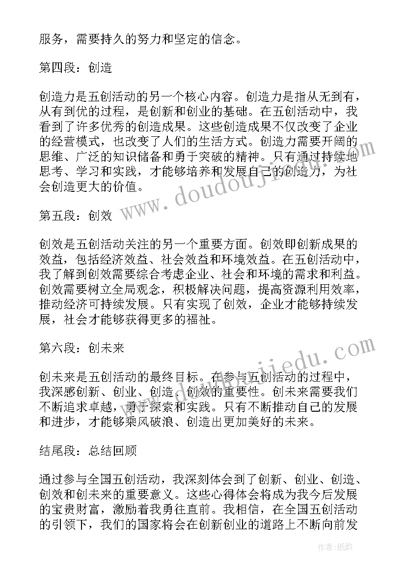 全国两会精神心得 全国五创心得体会(模板7篇)