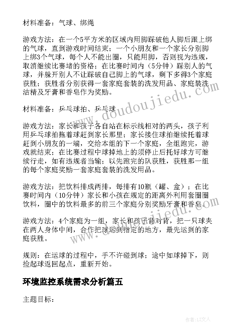 最新环境监控系统需求分析 垃圾分类环境布置设计方案(模板7篇)