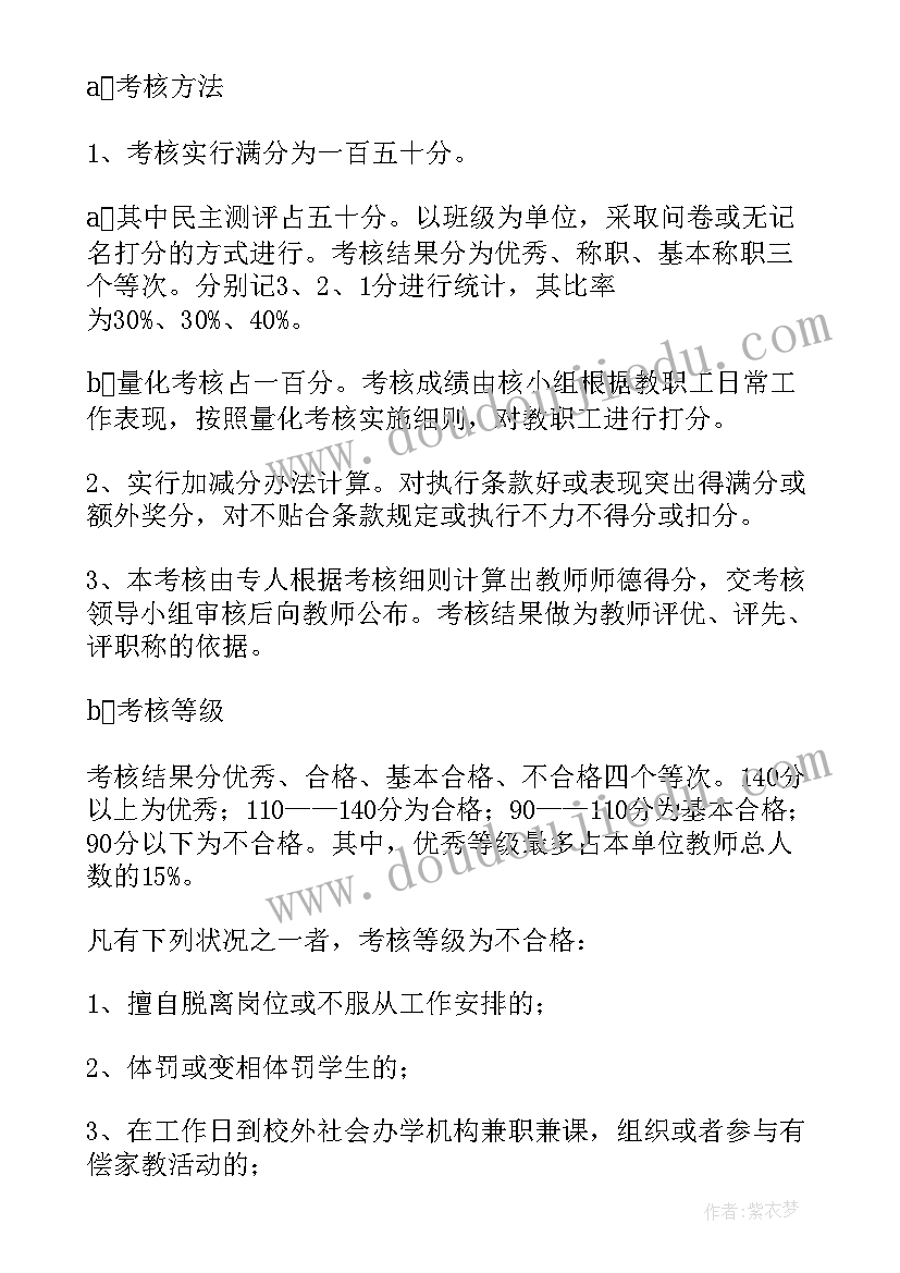 2023年大学绩效考核方案细则(大全5篇)