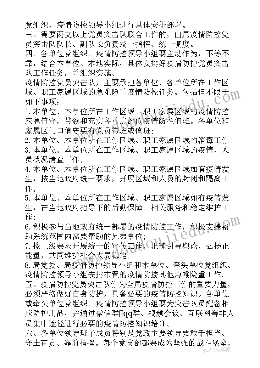 党员突击队方案格式(优秀5篇)