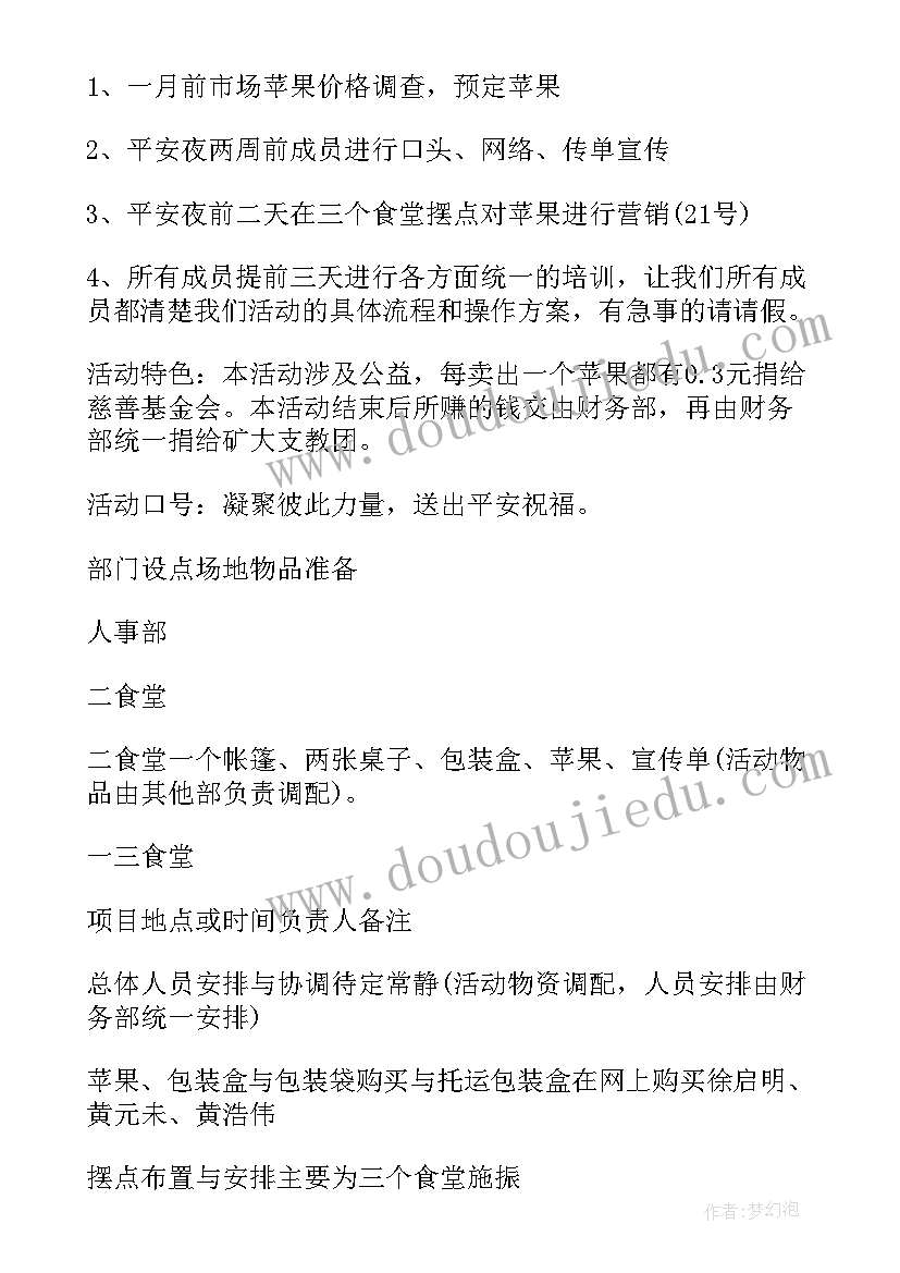 苹果策划方案网 平安夜买苹果策划方案(模板5篇)