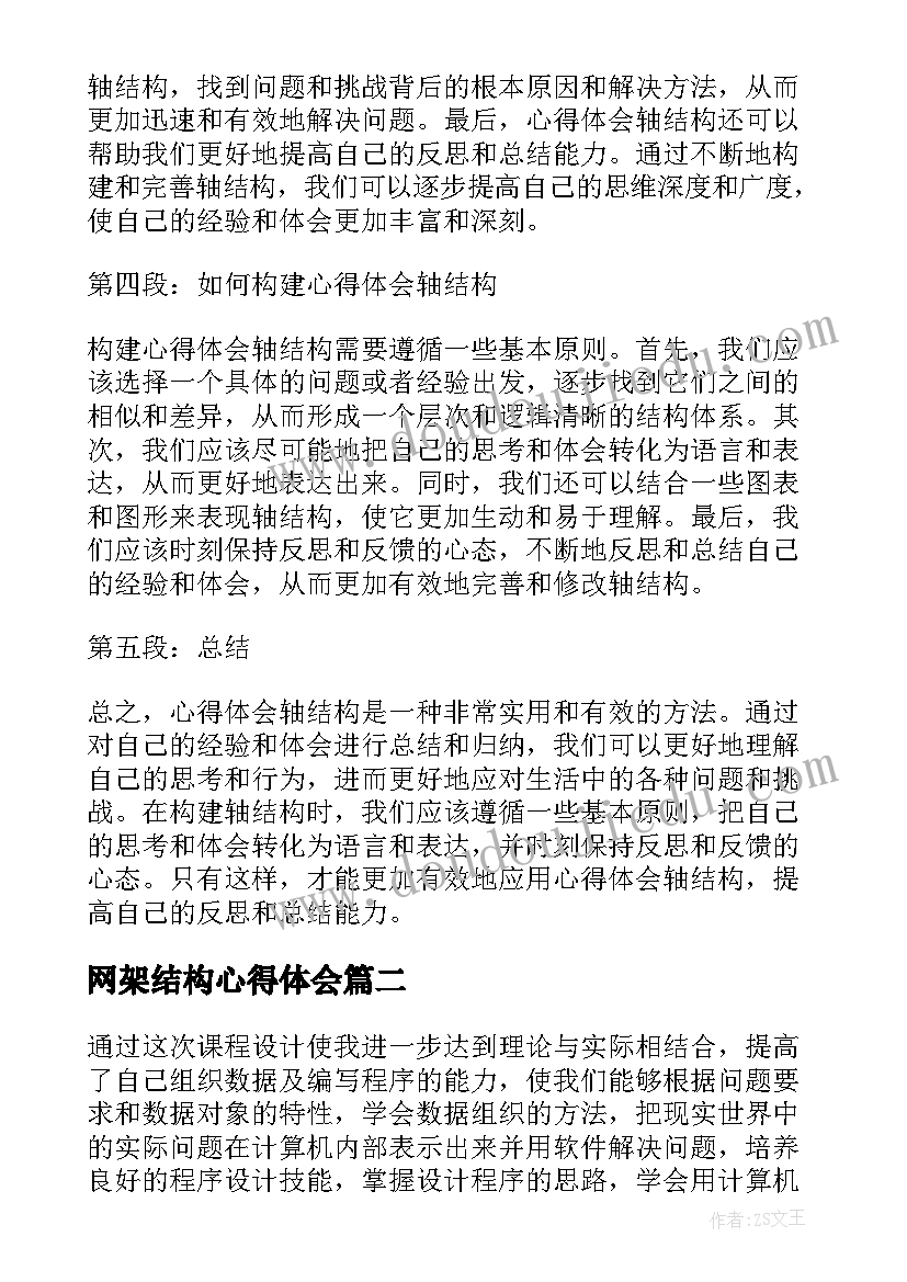 网架结构心得体会(精选6篇)