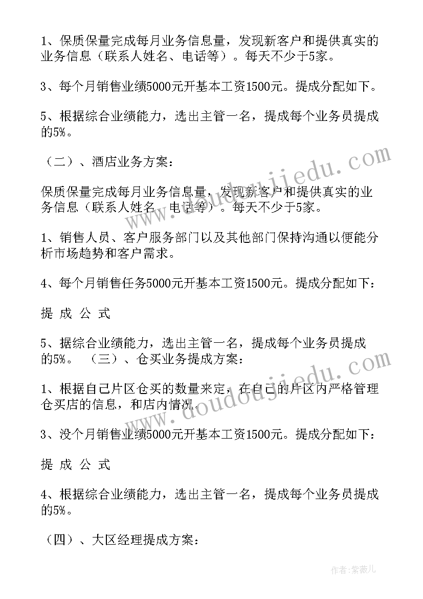 最新提成方案意思(优质7篇)