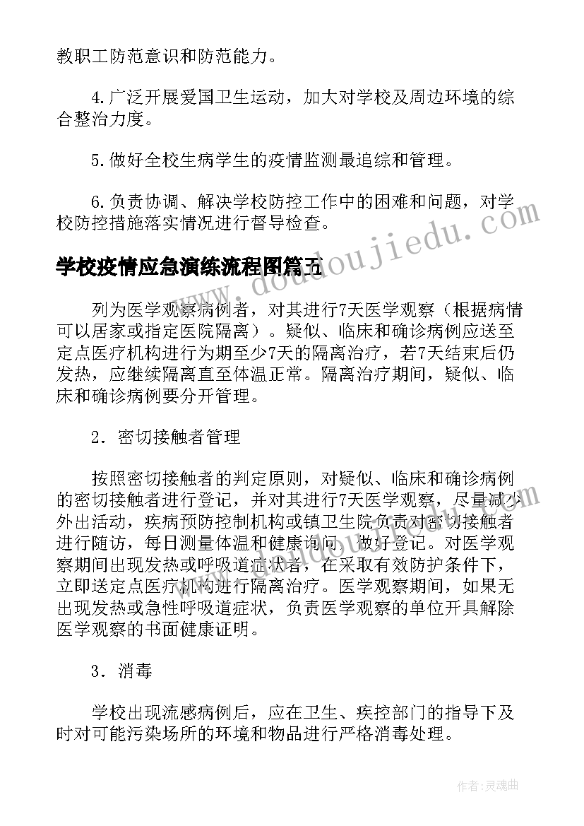 最新学校疫情应急演练流程图 学校疫情防控应急演练方案及流程(实用5篇)