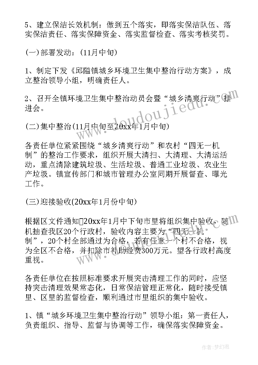 最新社区开展环境卫生整治工作 社区环境卫生整治工作方案(优质6篇)