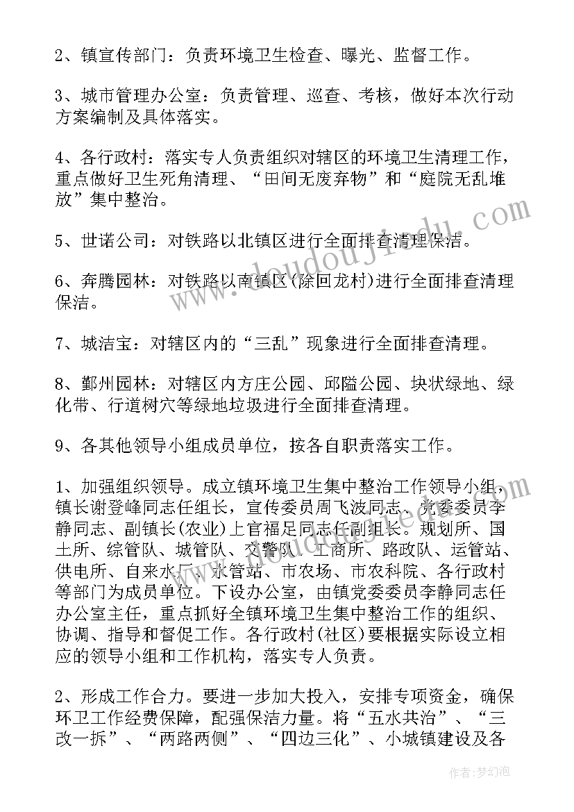 最新社区开展环境卫生整治工作 社区环境卫生整治工作方案(优质6篇)