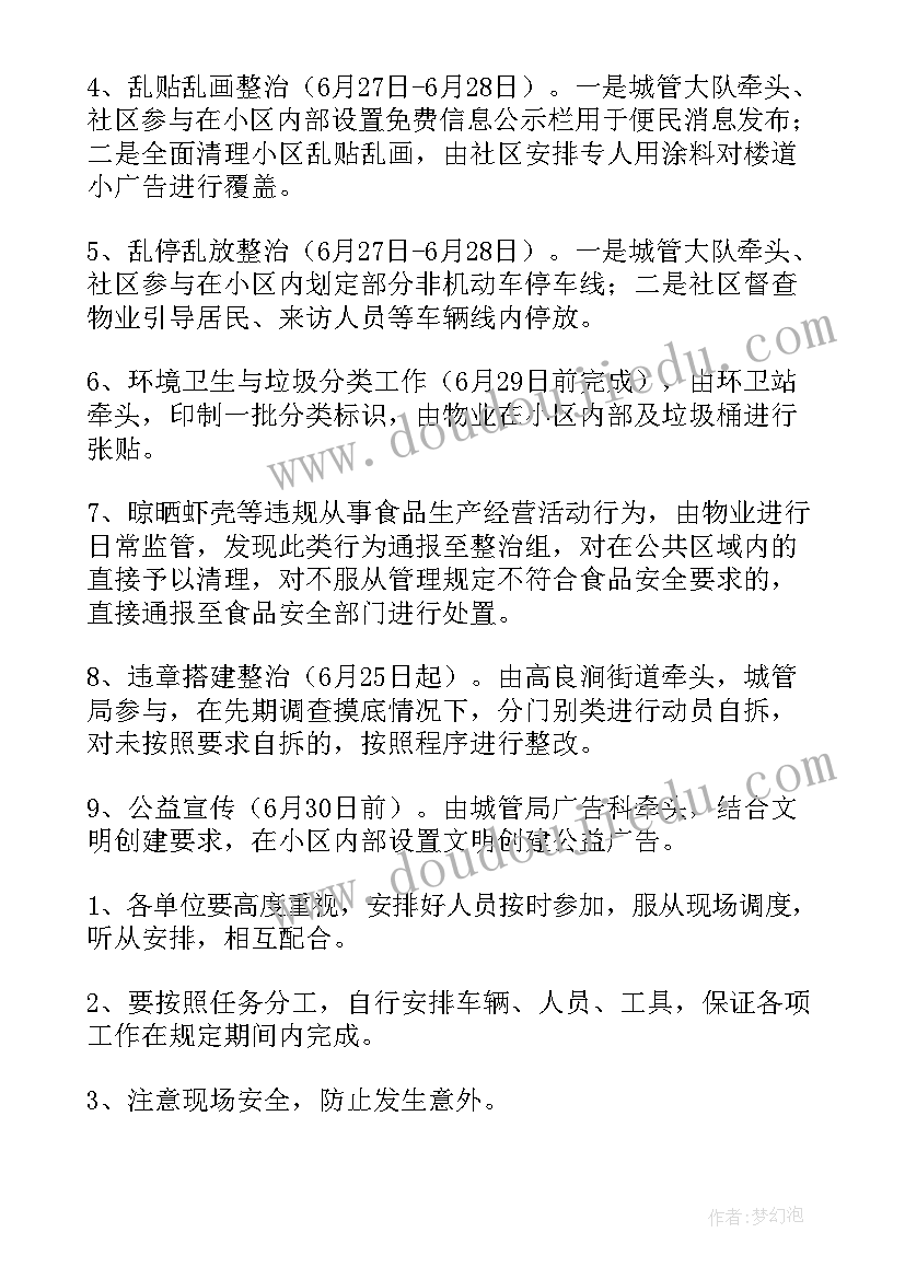 最新社区开展环境卫生整治工作 社区环境卫生整治工作方案(优质6篇)