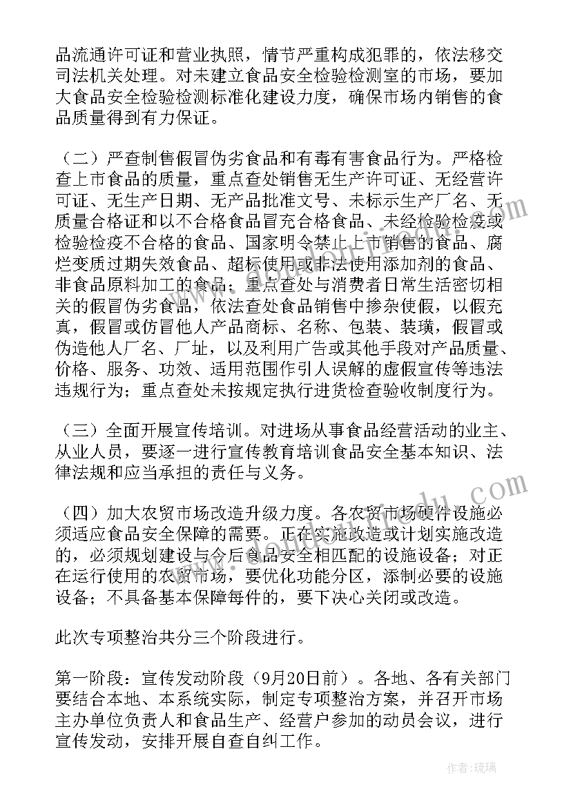 2023年市场整治方案措施(大全5篇)