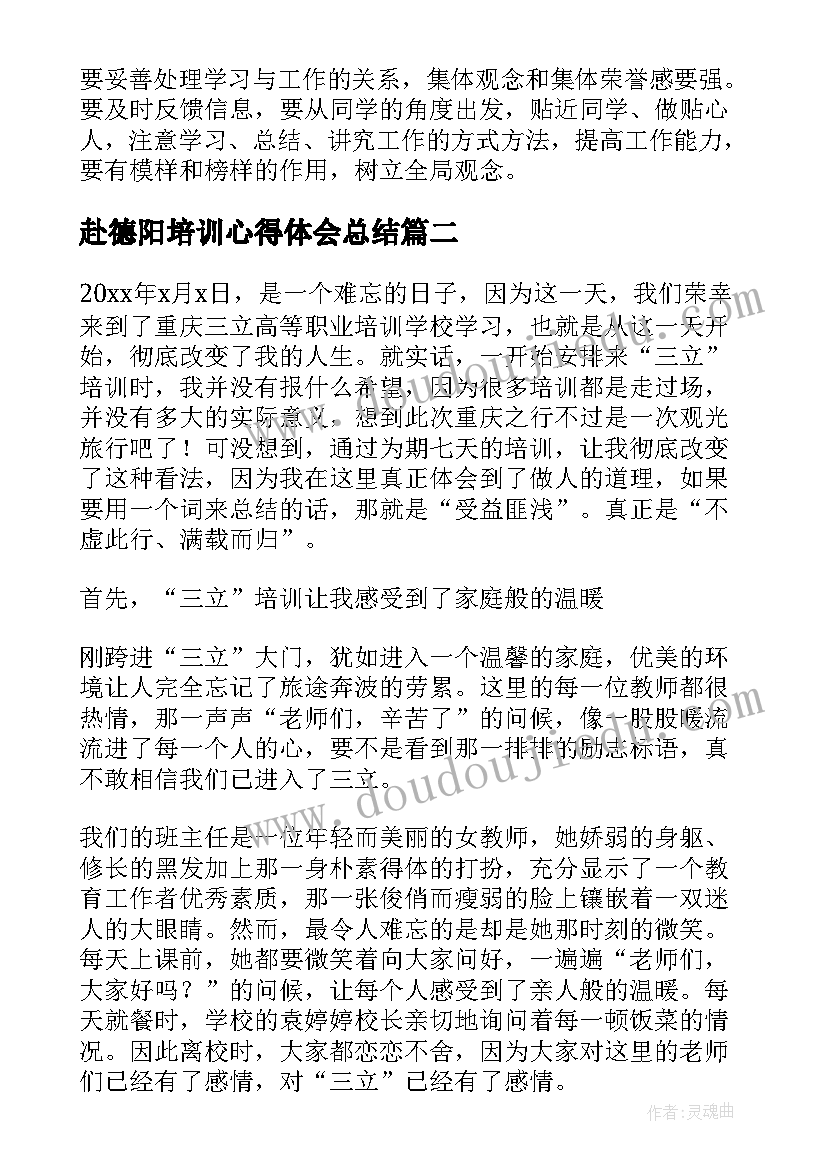 2023年赴德阳培训心得体会总结 培训心得体会(优质8篇)