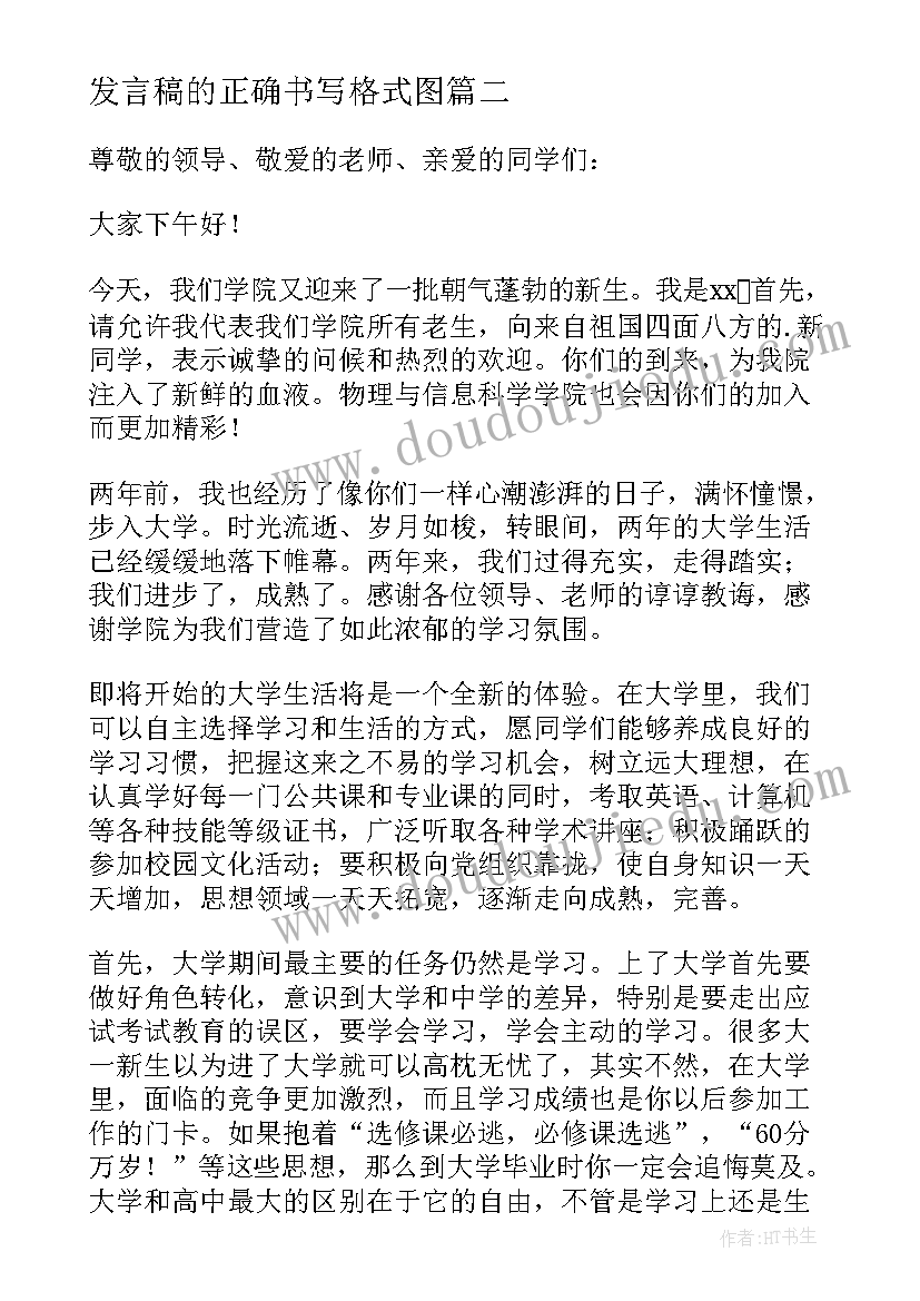 发言稿的正确书写格式图 读书演讲稿发言稿(模板5篇)