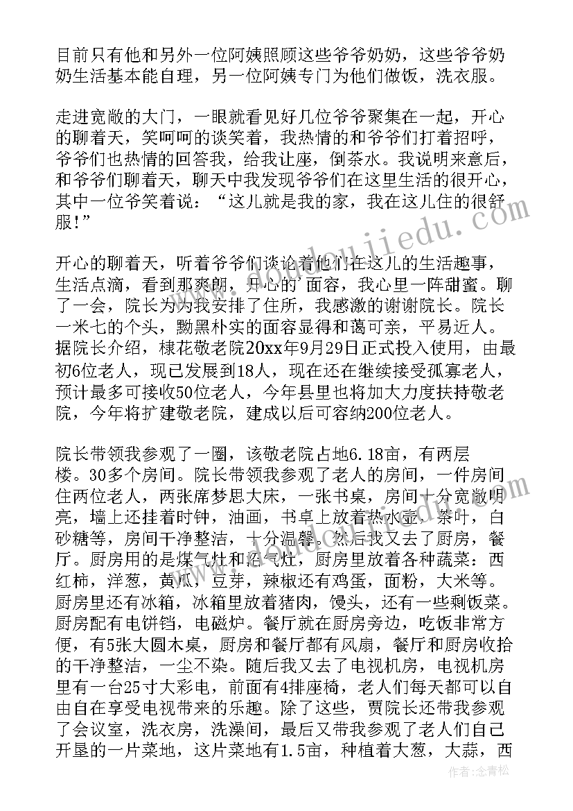 2023年三下乡敬老院社会实践报告(实用9篇)