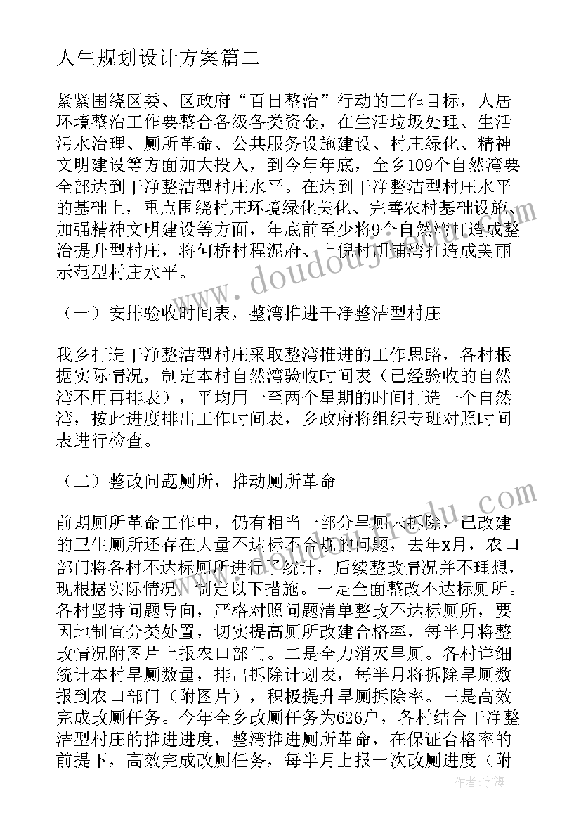 最新人生规划设计方案(实用5篇)