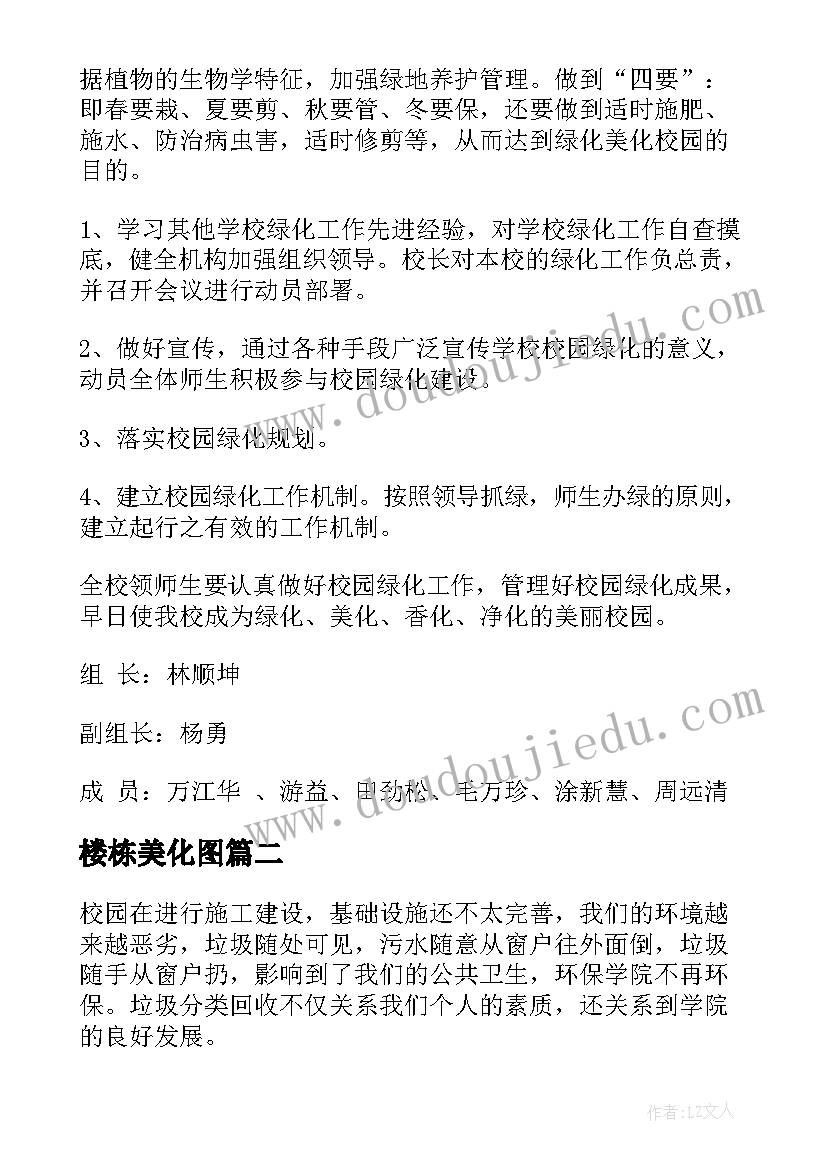 楼栋美化图 校园绿化美化规划方案(汇总9篇)