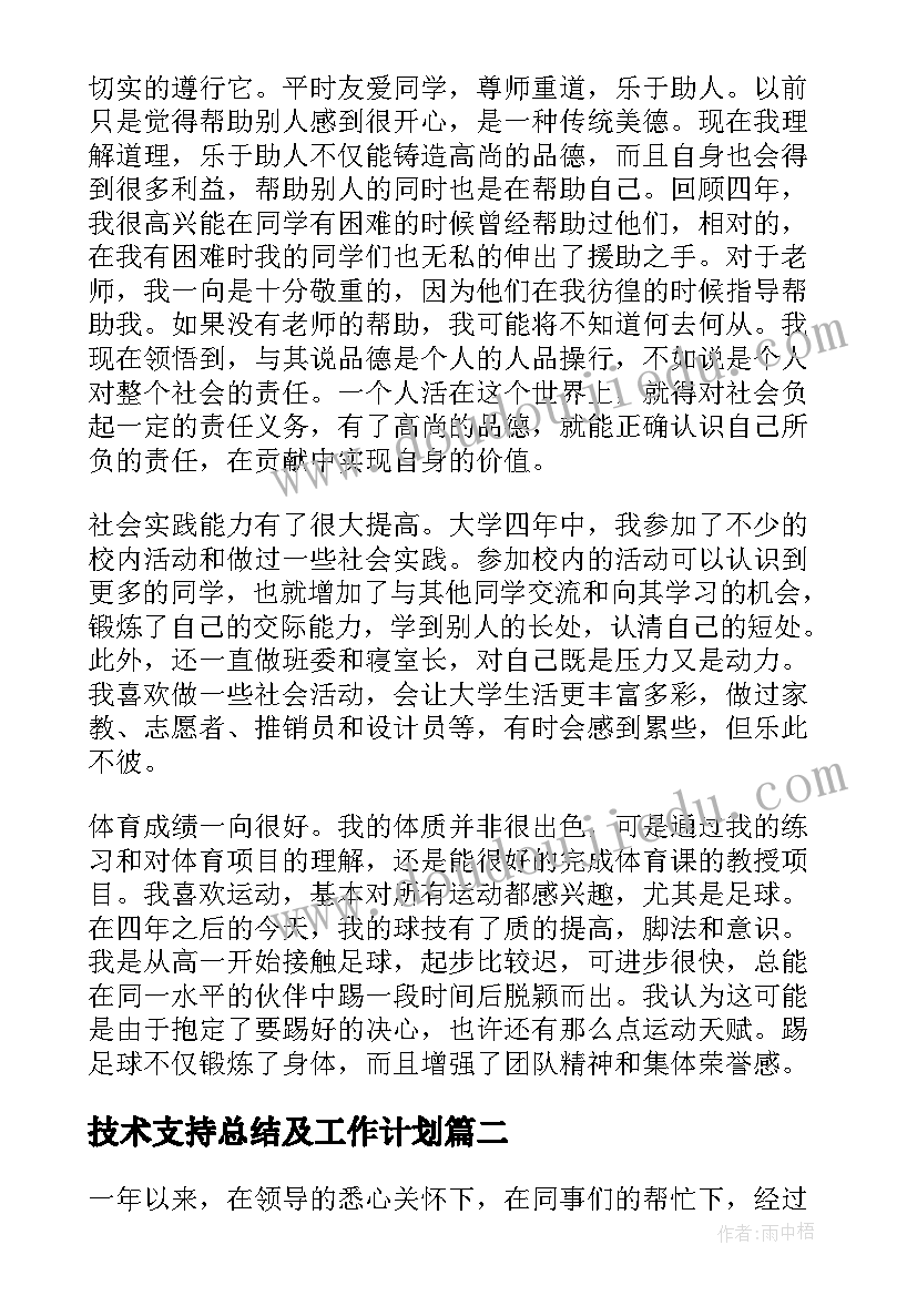 2023年技术支持总结及工作计划(大全8篇)