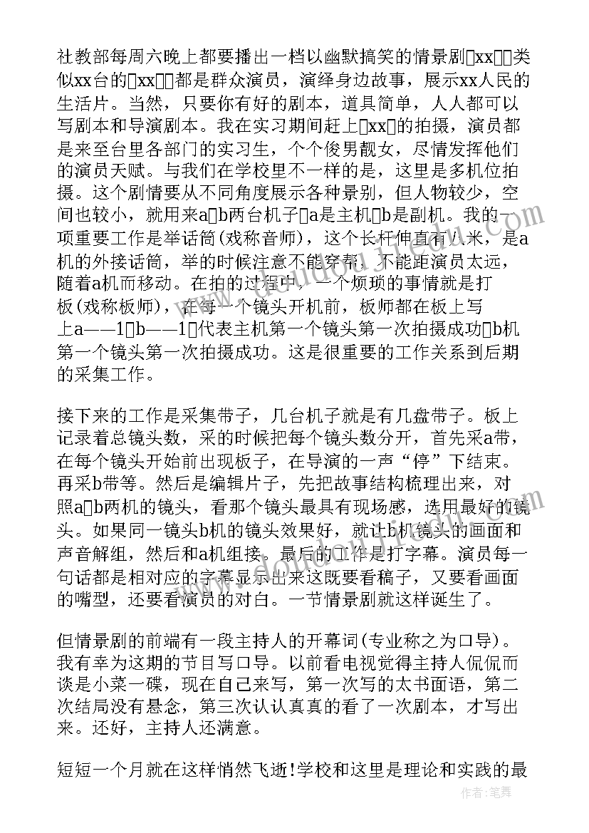 2023年桐城电视台实习自我鉴定(通用8篇)