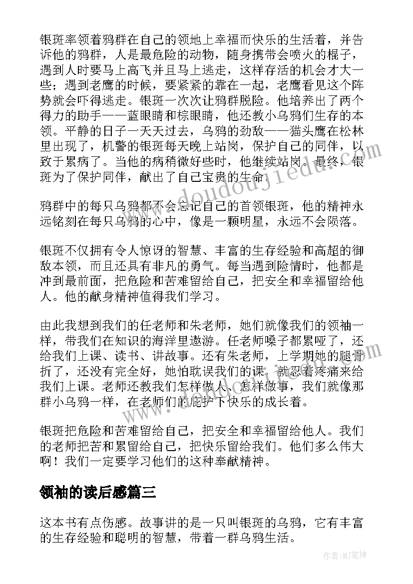 最新领袖的读后感 永远的领袖银斑读后感(通用5篇)