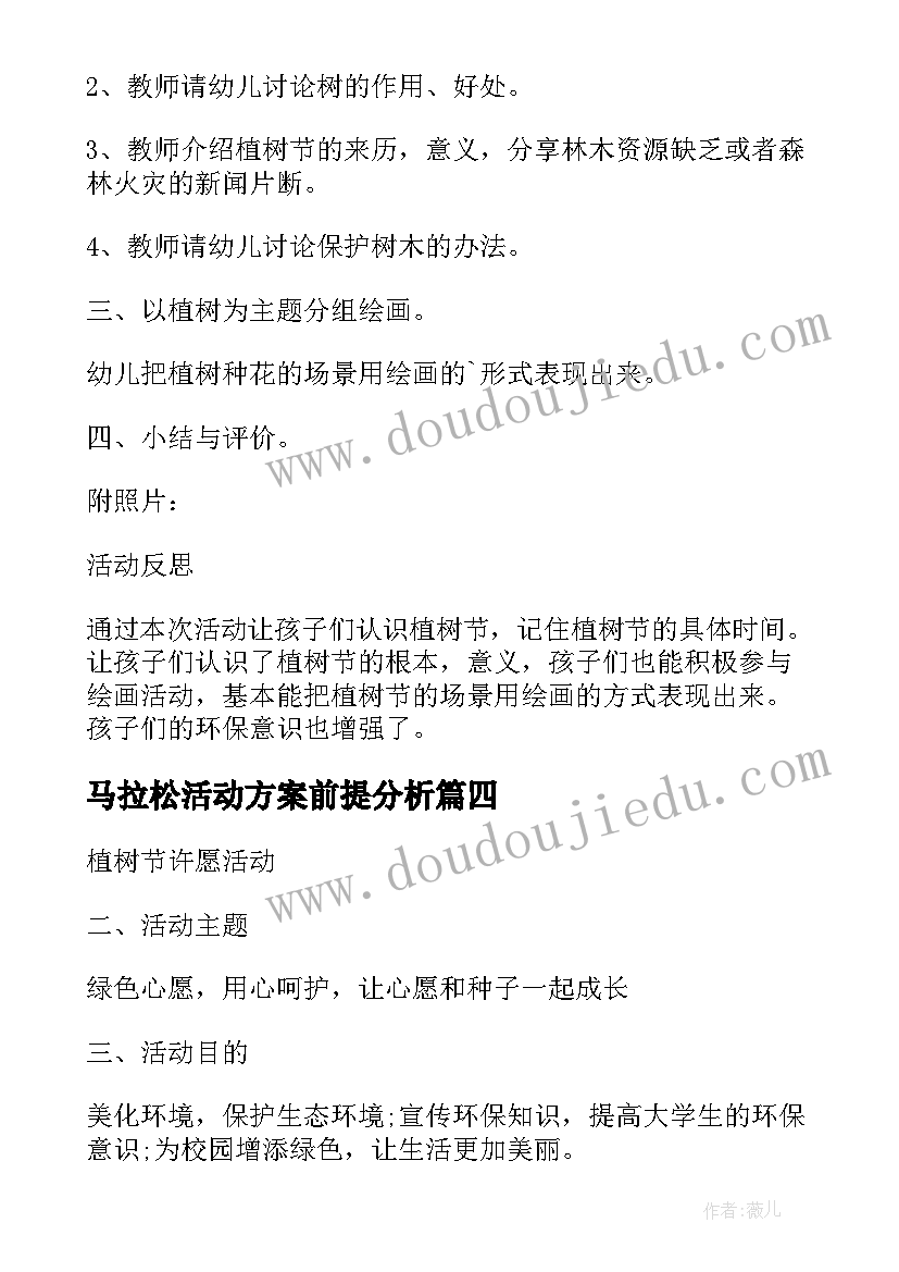 马拉松活动方案前提分析(通用5篇)