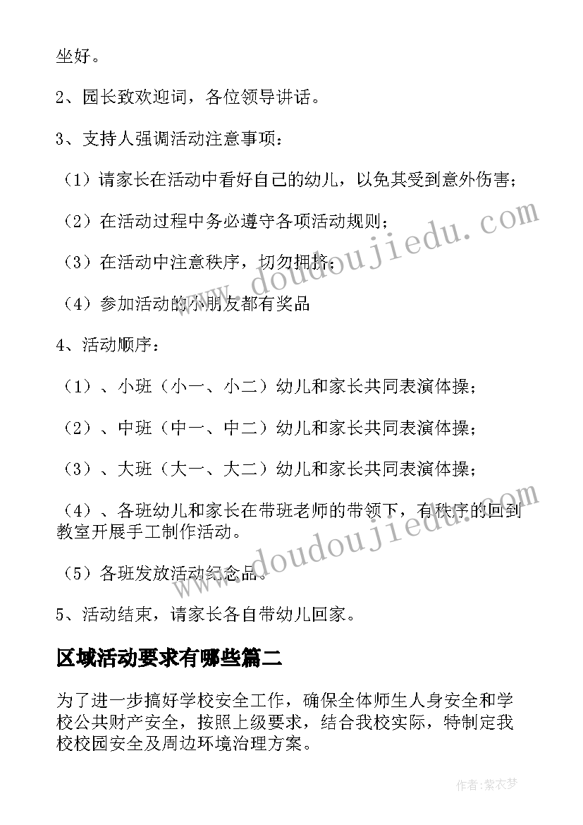 最新区域活动要求有哪些 活动策划书格式要求及(实用5篇)