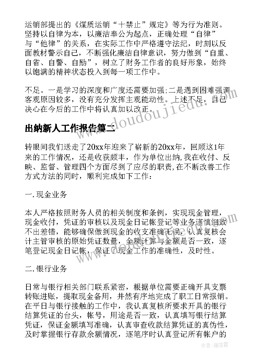 2023年出纳新人工作报告 出纳年度工作总结(汇总5篇)