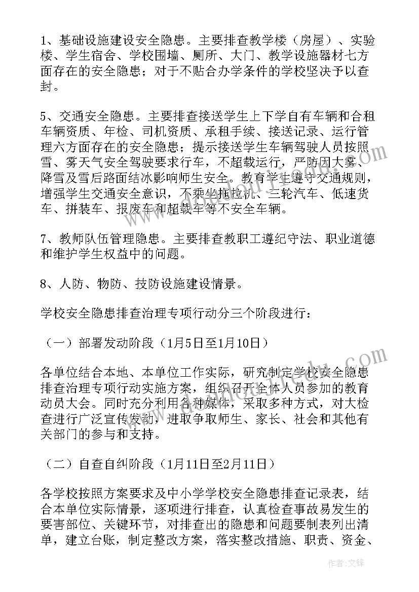 最新网络安全隐患排查治理方案内容 隐患排查治理方案(优秀5篇)