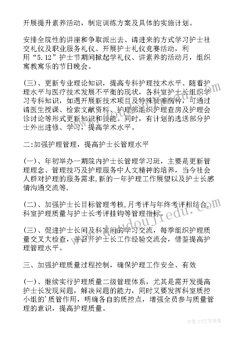 2023年护士工作规划(优秀6篇)