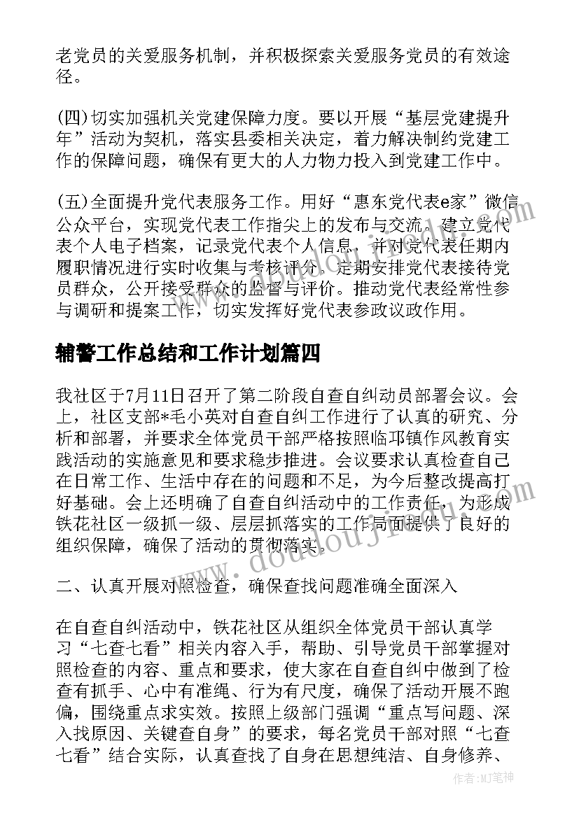 2023年辅警工作总结和工作计划 协辅警年终总结(精选9篇)